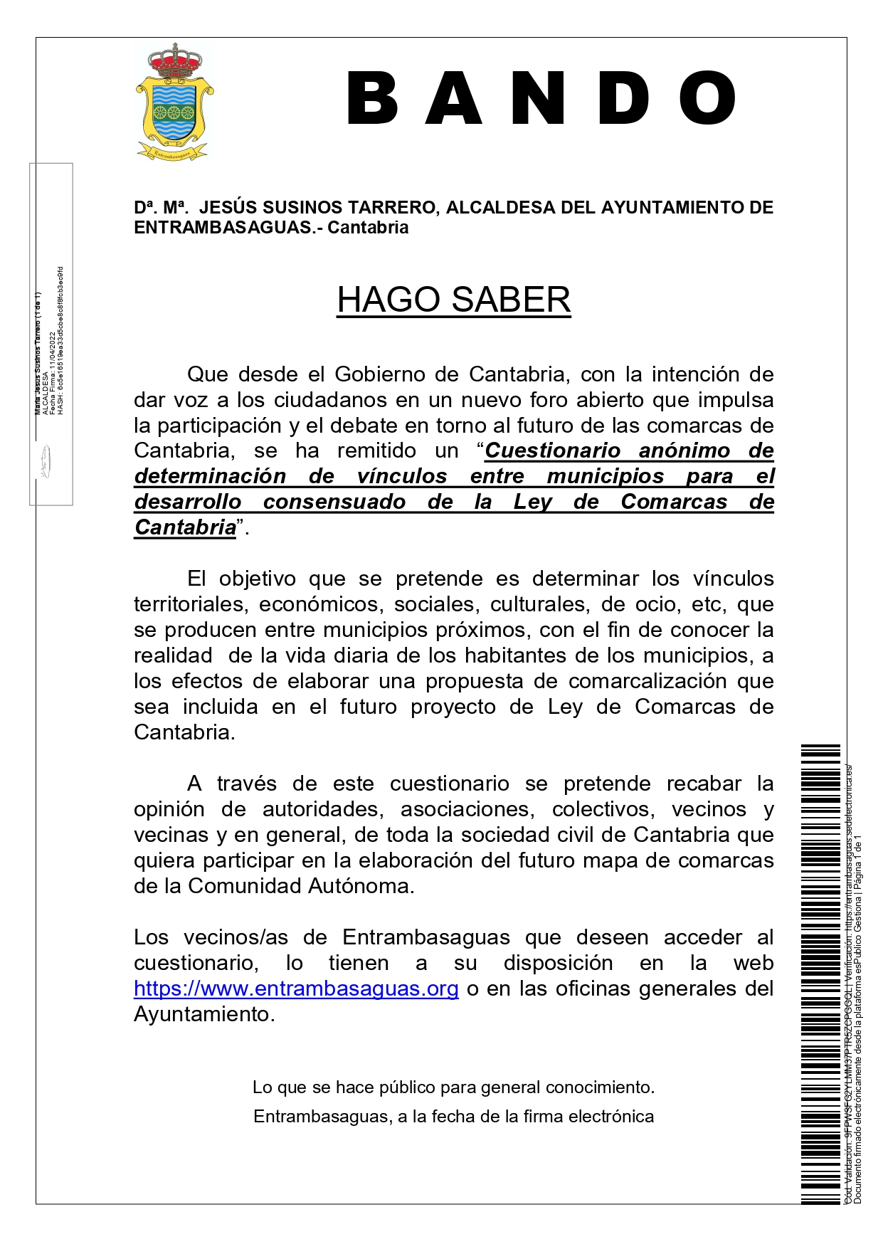 Bando cuestionario comarcas interactivo