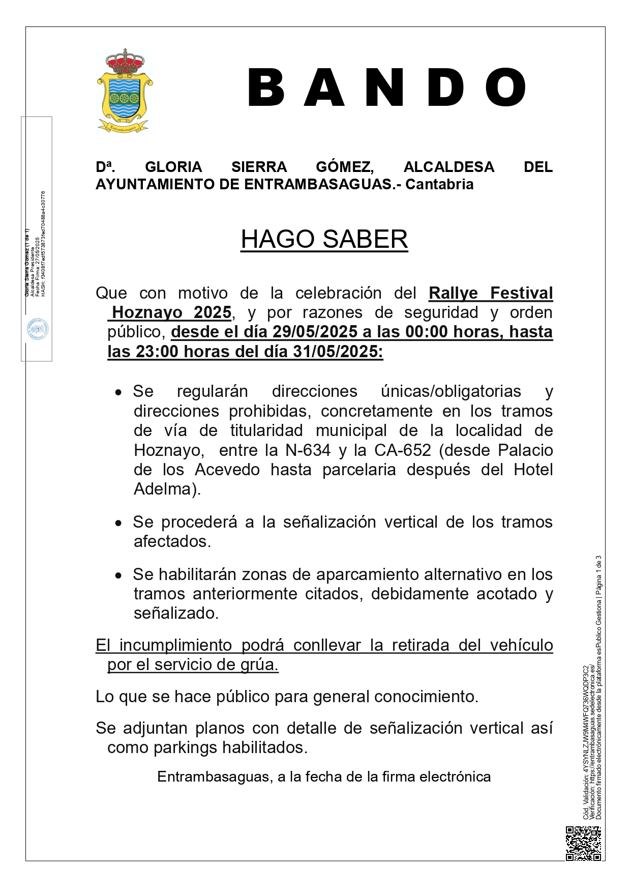 Bando, Rallye Festival Hoznayo 2025