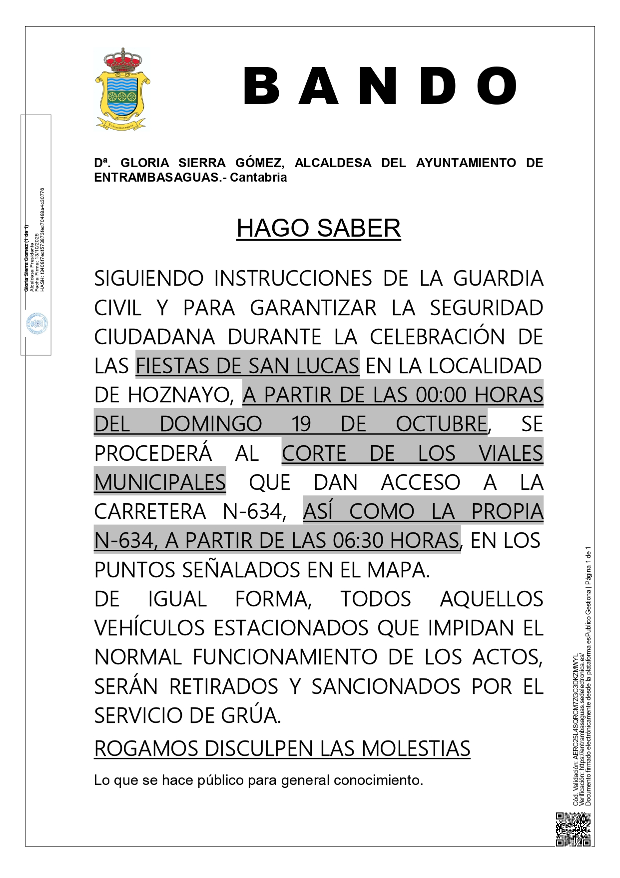 Bando, Fiesta de San Lucas en Hoznayo 2025