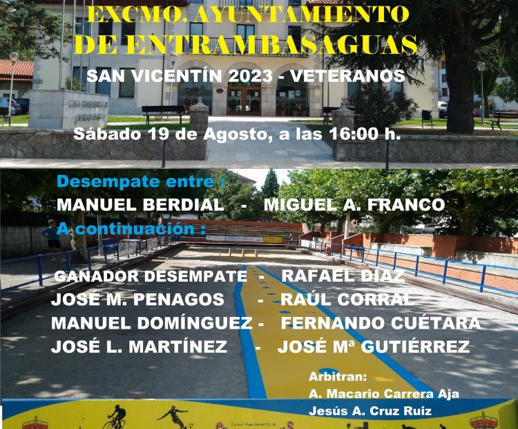Final del Torneo de Bolos de Veteranos San Vicentín