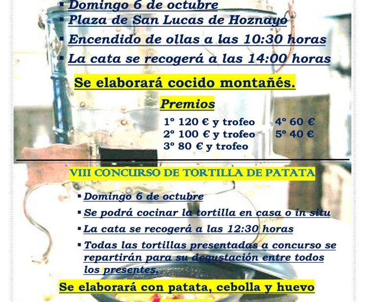 XI Concurso de olla ferroviaria y VIII Concurso de tortilla de patata, San Lucas 2024